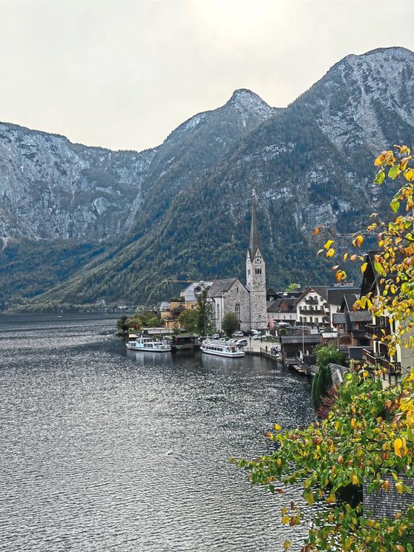 Hallstatt is a picturesque village in Austria, known for its stunning natural beauty.